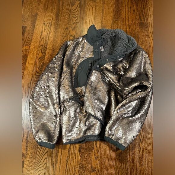 Movement by Free People Size Small Hit The Slopes Sequin Jacket - Picture 3 of 8